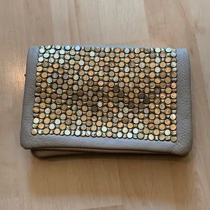 STREET LEVEL metal stud-detail bag with chain and snap closure